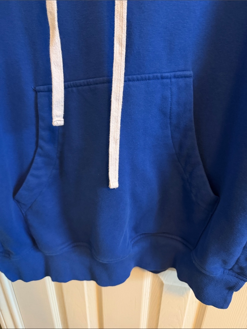 Source Unknown Royal Blue Hoodie with White Drawstrings - Picture 2 of 10
